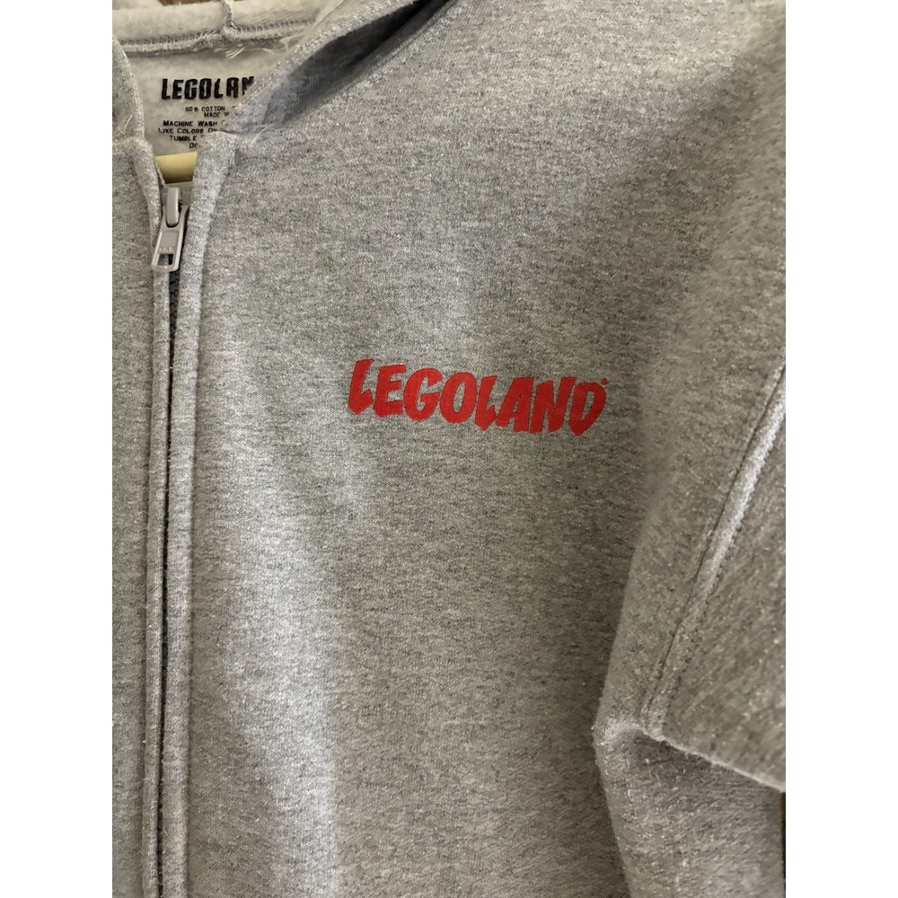 Rare LEGOland Zip Up Hoodie Pockets Youth Large Unisex Driving School Jacket - Picture 6 of 9